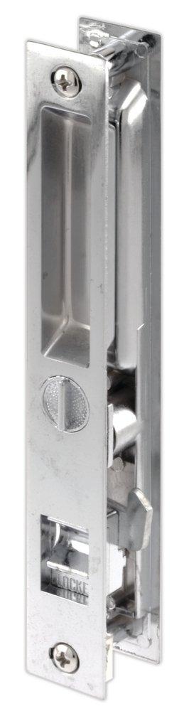 Prime-Line Polished Chrome Steel Sliding Door Flush Latch 