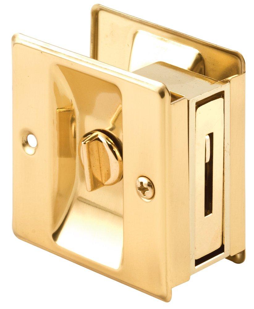 Brass 2-3/4 in. Pocket Door Privacy Lock 