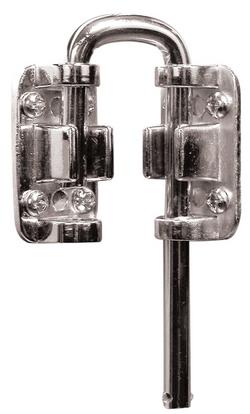 1-1/4 x 1-1/8 in. Steel Door Security Lock in Nickel