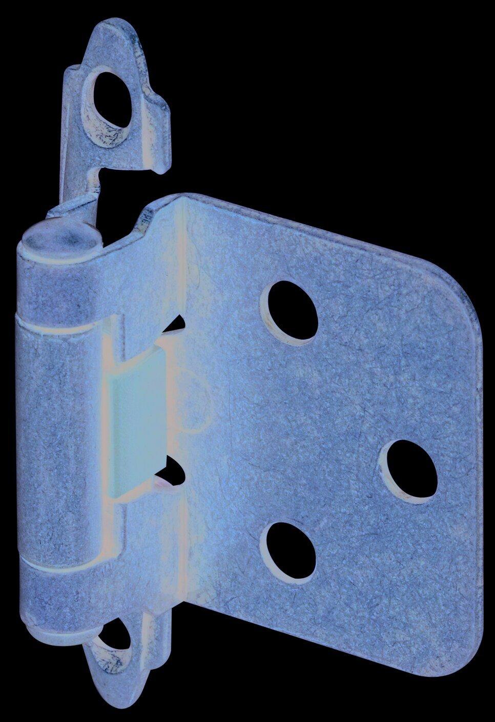 Prime-Line Antique Brass 1-1/4 in. Flush Mount Self Closing Cabinet Hinge 