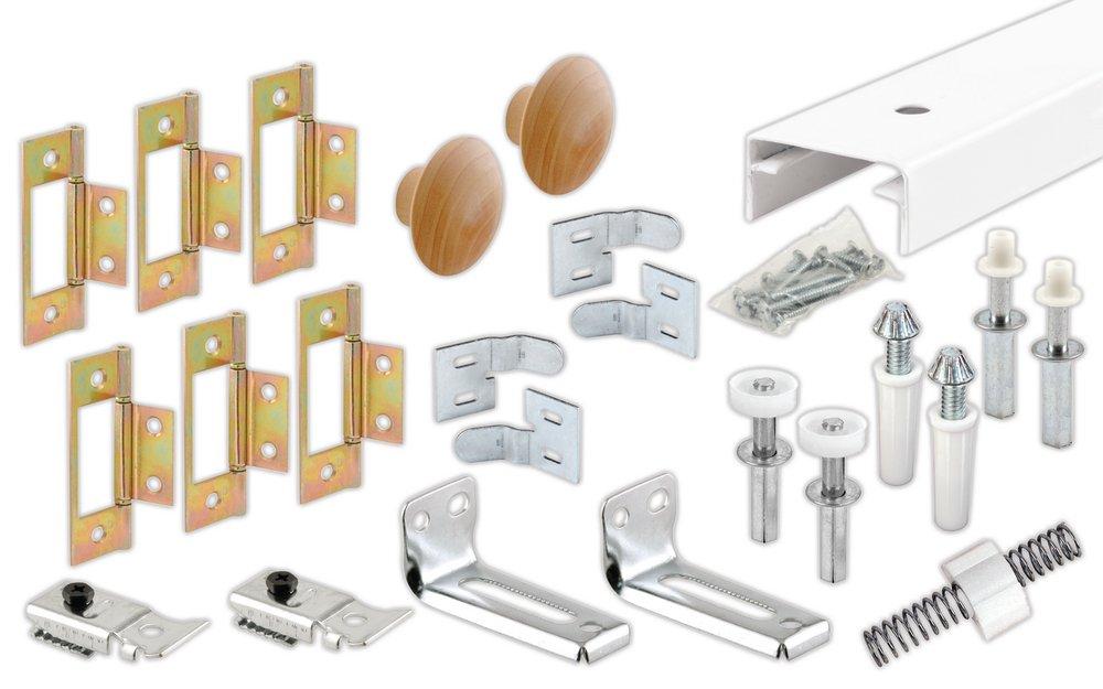 Gold 60 in. Bi-Fold Closet Track Kit 