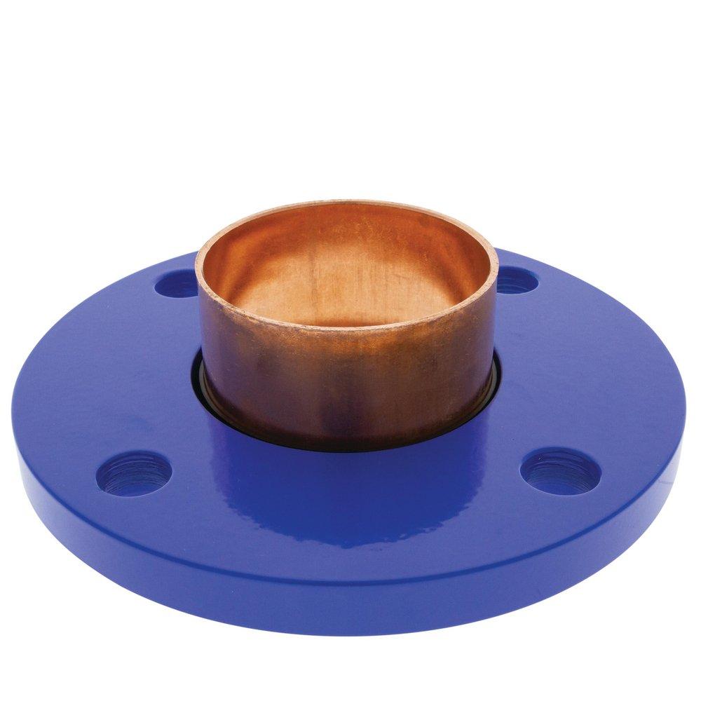 1-25/32 in. Sweat x Flanged 200 psi Schedule 150 Domestic Powder Coated Copper and Steel Companion Adapter (Piece of 2) 