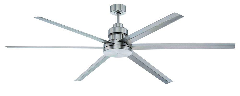 Craftmade Brushed Polished Nickel 72 in. Ceiling Fan with Blades 