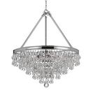 Crystorama Polished Chrome 27 in. 8-Light Crystal Teardrop Chandelier 
