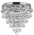 180W 3-Light Flushmount Ceiling Fixture in Polished Chrome