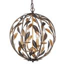 60W 4-Light Candelabra E-12 Base Mini Chandelier in English Bronze and Antique Gold