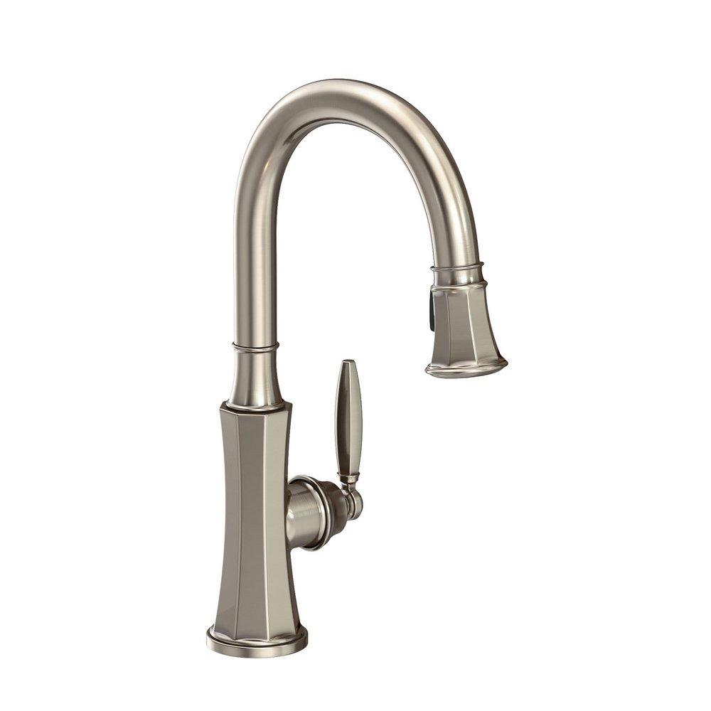 Newport Brass Antique Nickel Single Handle Pull Down Kitchen Faucet 