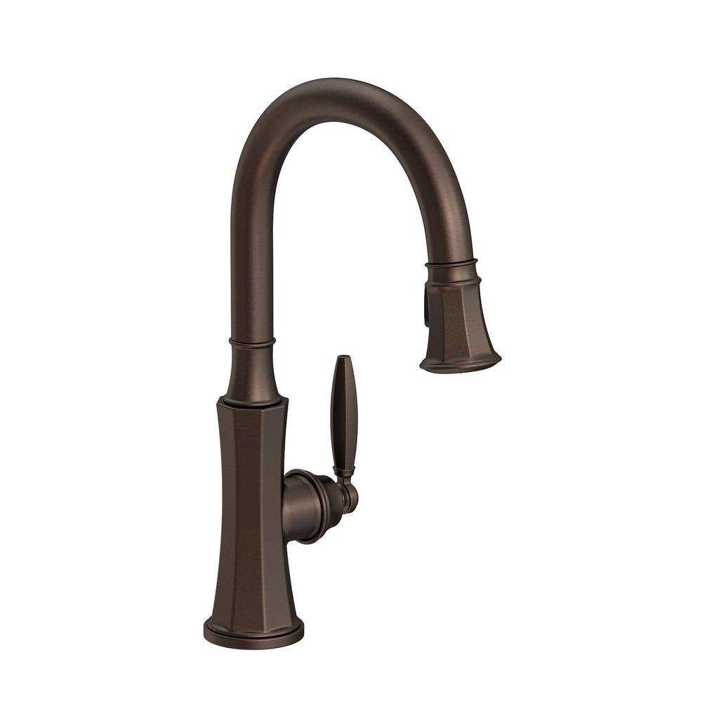 Newport Brass English Bronze Single Handle Pull Down Kitchen Faucet 
