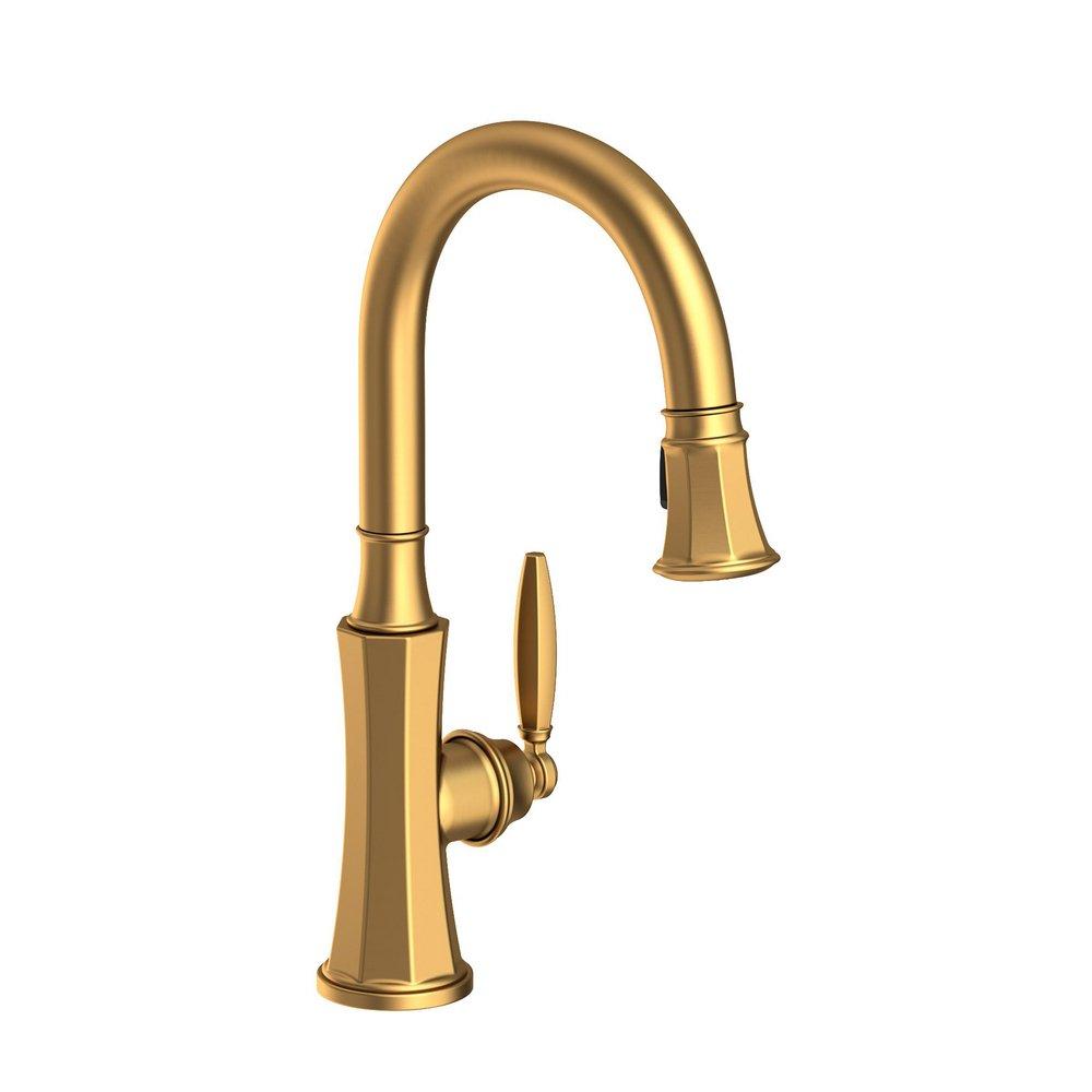 Newport Brass Satin Bronze - PVD Single Handle Pull Down Kitchen Faucet 