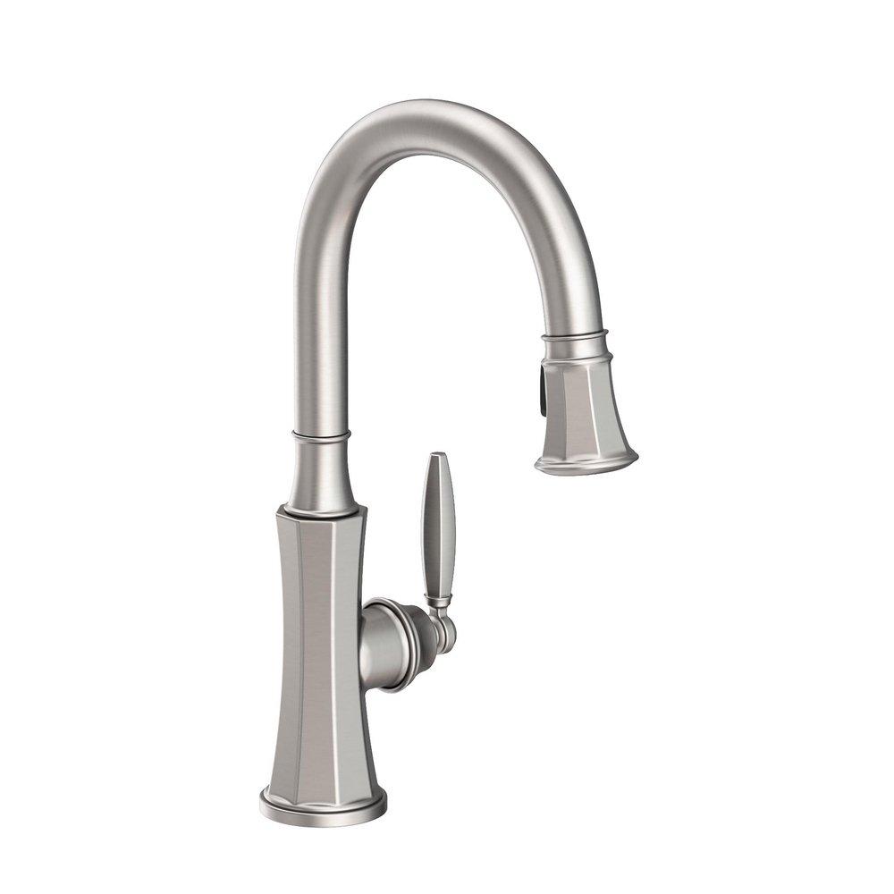 Newport Brass Stainless Steel - PVD Single Handle Pull Down Kitchen Faucet 