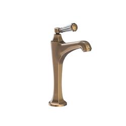 Single Handle Vessel Filler Bathroom Sink Faucet in Antique Brass