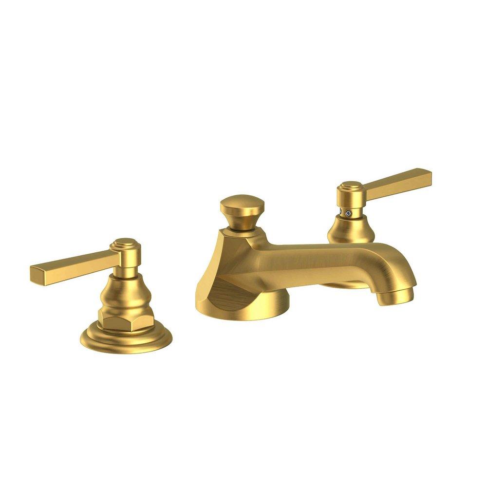 Newport Brass Satin Brass - PVD Two Handle Widespread Bathroom Sink Faucet Lever Handle 