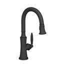 Newport Brass Flat Black Single Handle Pull Down Kitchen Faucet 