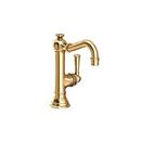 Single Handle Monoblock Bathroom Sink Faucet in Uncoated Polished Brass - Living