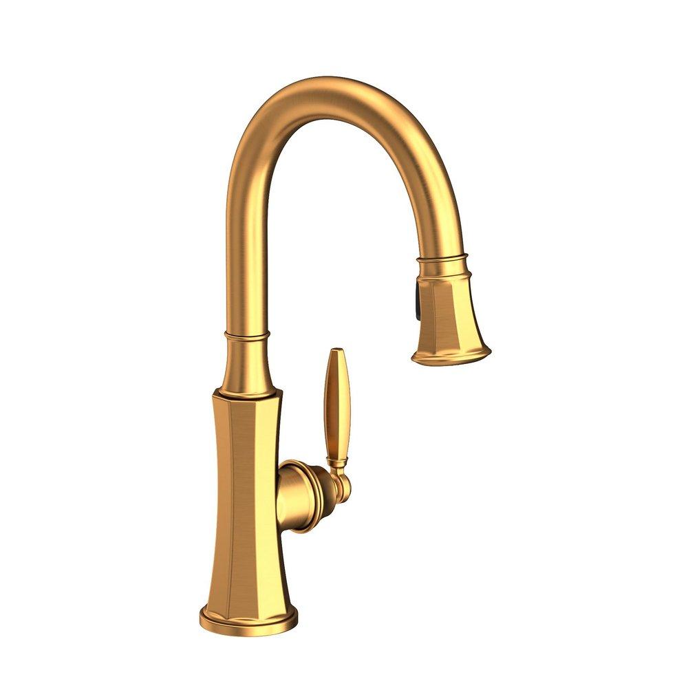 Newport Brass Satin Gold - PVD Single Handle Pull Down Kitchen Faucet 