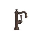Single Handle Monoblock Bathroom Sink Faucet in English Bronze Lever Handle