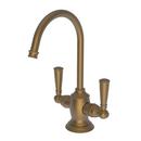 1 gpm 1 Hole Deck Mount Hot and Cold Water Dispenser with Double Lever Handle in Satin Bronze - PVD