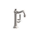Single Handle Monoblock Bathroom Sink Faucet in Polished Nickel - Natural