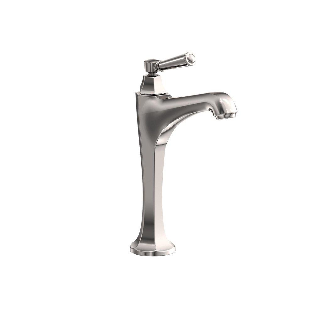 Newport Brass Polished Nickel - Natural Single Handle Monoblock Bathroom Sink Faucet Lever Handle 