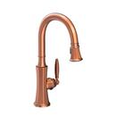 Newport Brass Antique Copper Single Handle Pull Down Kitchen Faucet 