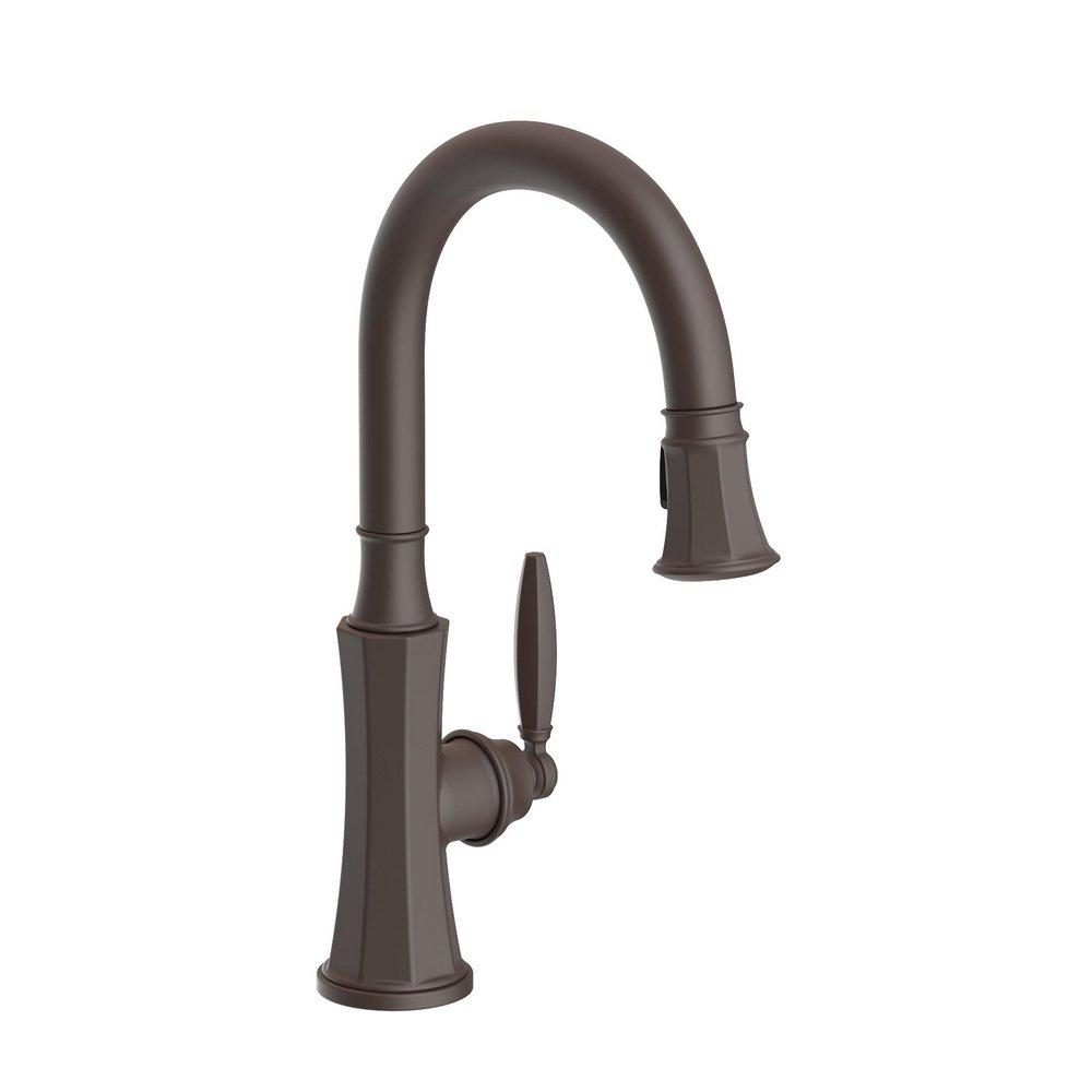 Newport Brass Oil Rubbed Bronze Single Handle Pull Down Kitchen Faucet 
