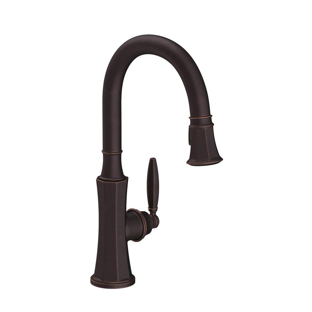 Newport Brass Venetian Bronze Single Handle Pull Down Kitchen Faucet 