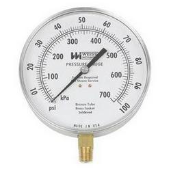 4-1/2 x 1/4 in. 60 psi NPT Pressure Gauge