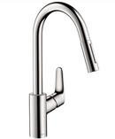 Hansgrohe Polished Chrome 2.2 gpm Pull-Down Kitchen Faucet with Single Lever Handle 