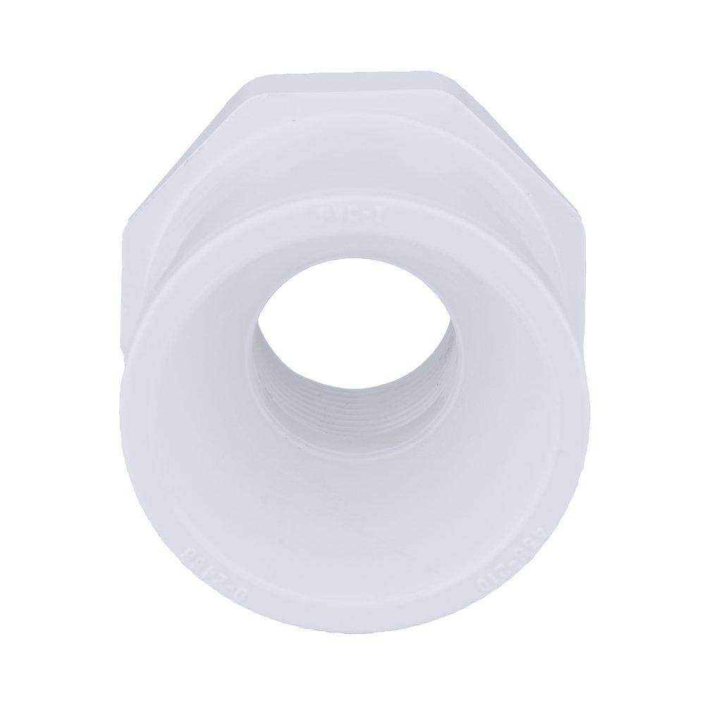 White PVC Schedule 40 Female Bushing 