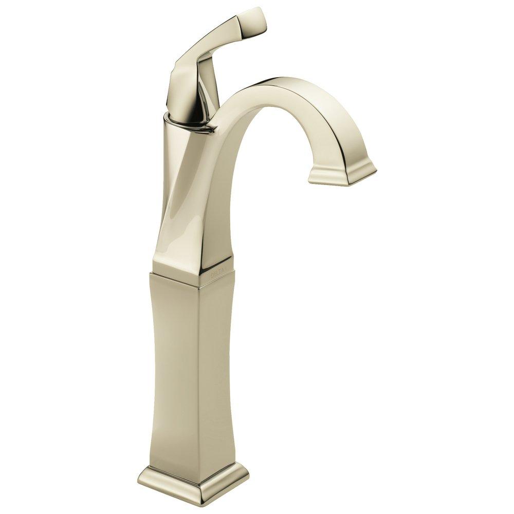Delta Faucet Polished Nickel Single Handle Vessel Filler Bathroom Sink Faucet 