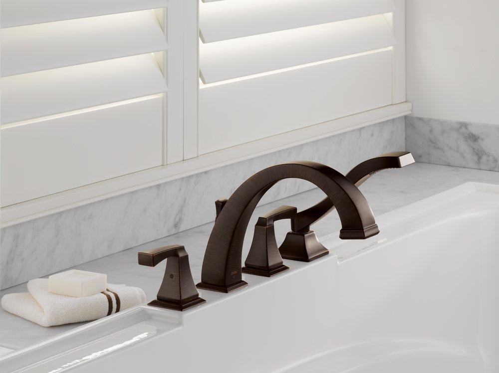 Delta Faucet Brilliance Polished Nickel Two Handle Roman Tub Faucet Trim Only 