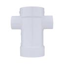 White PVC DWV Sanitary Tee with 2 