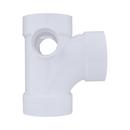 White PVC DWV Sanitary Tee with 2 