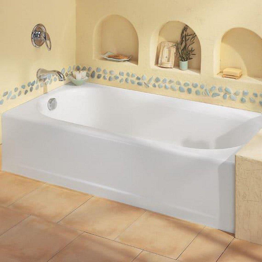 American Standard White 60 x 34 in. Soaker Alcove Bathtub with Right Drain 