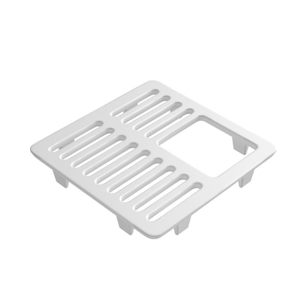 PROFLO&reg; White 9-1/2 in. Three Quarter Top Grate 