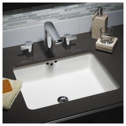 20 in. Undermount Rectangular Vitreous China Bathroom Sink in White