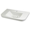 32-3/4 x 17-11/16 in. Oval Wall Mount Bathroom Sink in Canvas White