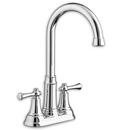 2-Hole 1.5 gpm Deckmount Bar Faucet with Double Lever Handle in Stainless Steel