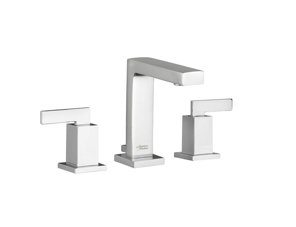 American Standard Polished Chrome Two Handle Widespread Bathroom Sink Faucet 