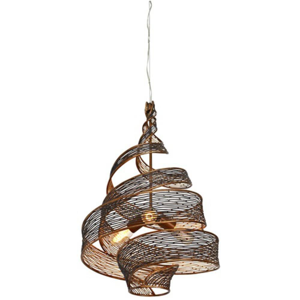 Varaluz Hammered Ore 100W 3-Light Medium E-26 Base Twist Pendant 