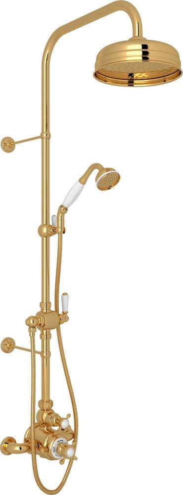 Perrin & Rowe English Gold Four Handle Single Function Shower System 
