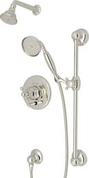 Pressure Balancing Shower Kit with Single Lever Handle in Polished Nickel