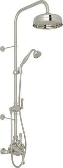 16 gpm Bath and Shower Faucet with Triple Lever Handle and Hand Shower in Polished Nickel