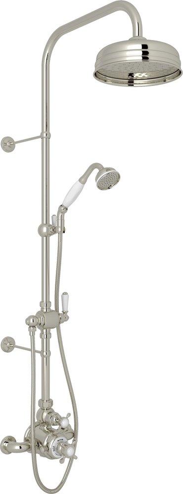 ROHL&reg; Polished Nickel Three Handle Single Function Shower System 