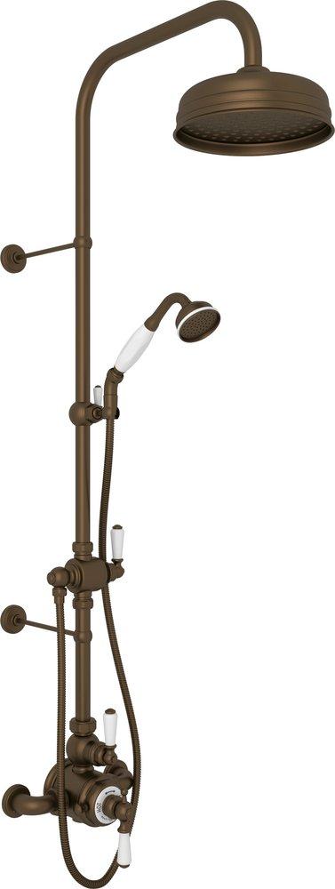 ROHL&reg; English Bronze Three Handle Single Function Shower System 