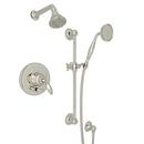 2 gpm Pressure Balancing Hex Shower Kit with Single Lever Handle in Polished Nickel