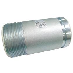 2-1/2 x 6 in. Grooved x Threaded Dielectric Zinc plated Steel Nipple with Polypropylene Liner