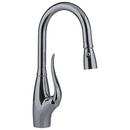 1-Hole Prep or Bar Sink Faucet with Double Lever Handle in Satin Nickel
