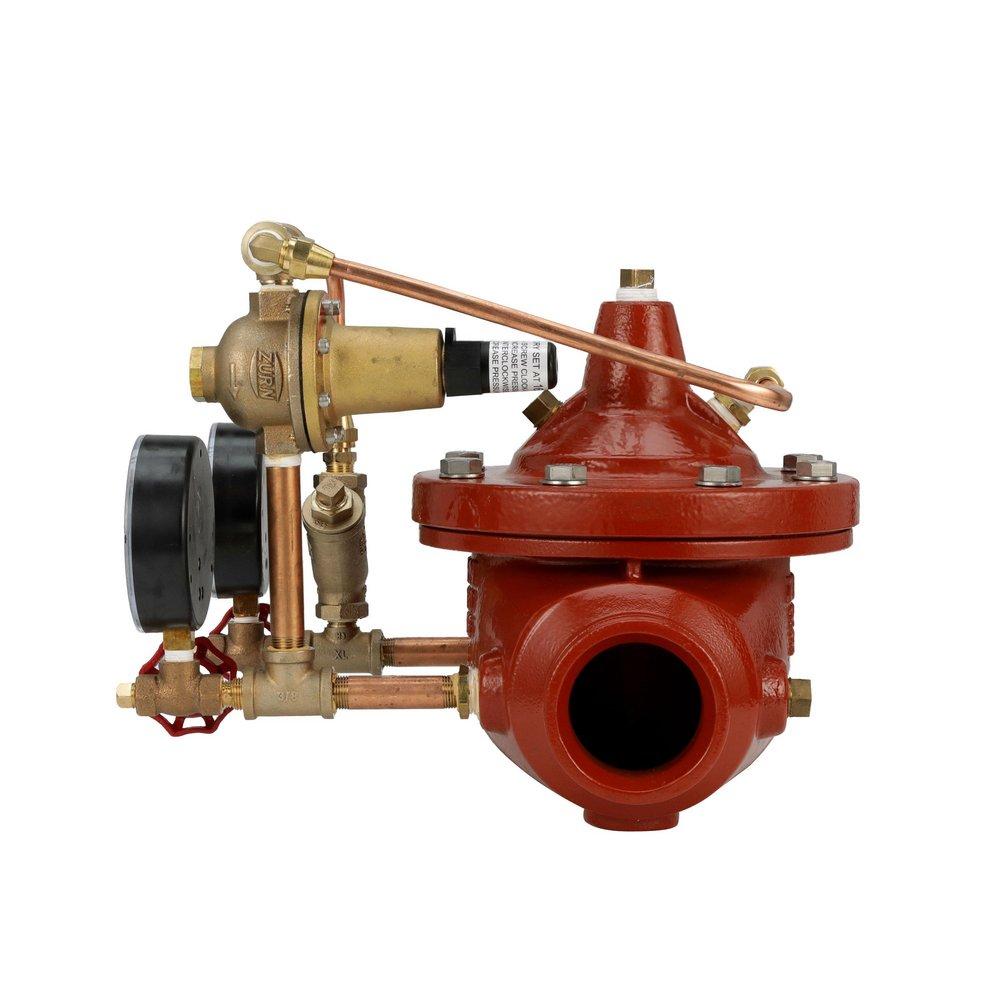 Zurn Wilkins Red 300# Ductile Iron Grooved Pressure Regulating Valve 