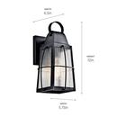 Kichler Lighting Textured Black 75W 1-Light Outdoor Wall Light 